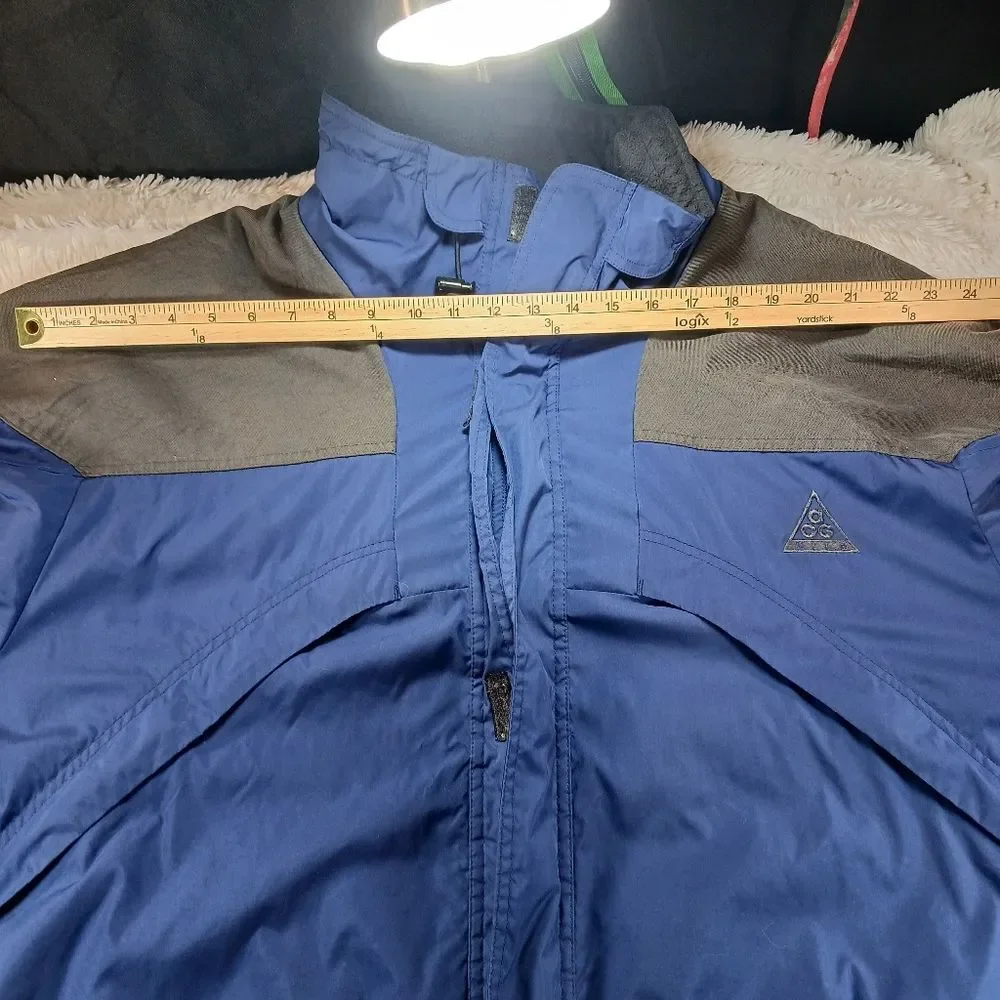 Nike ACG Storm Fit Men's Mountain Parka Blue/Gray Colorblock 90's Vintage XL....